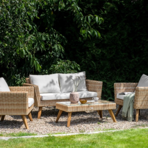 VITTORIA 5-seater garden set with table, synthetic rattan
