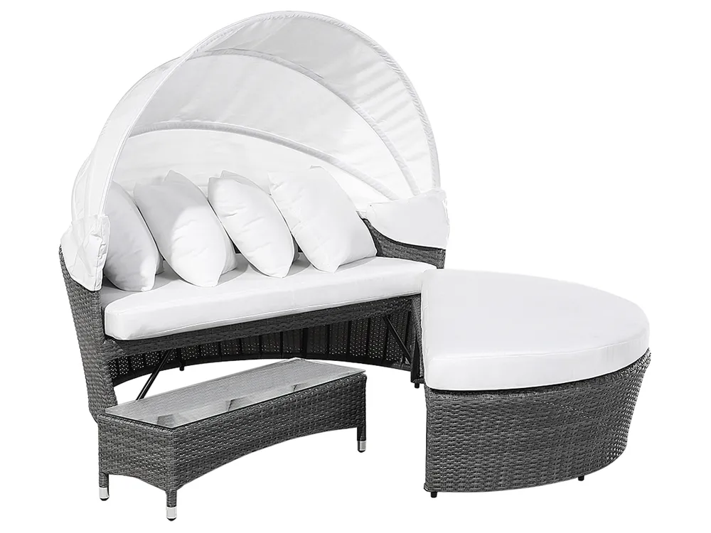 Outdoor bed SYLT LUX Synthetic rattan Gray - Image 10