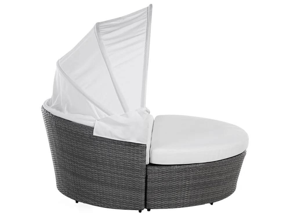 Outdoor bed SYLT LUX Synthetic rattan Gray - Image 4