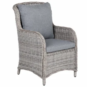 Alternative view of 1 Garden Dining Set 6 Seater CASCAIS with Cushions PE Rattan Grey