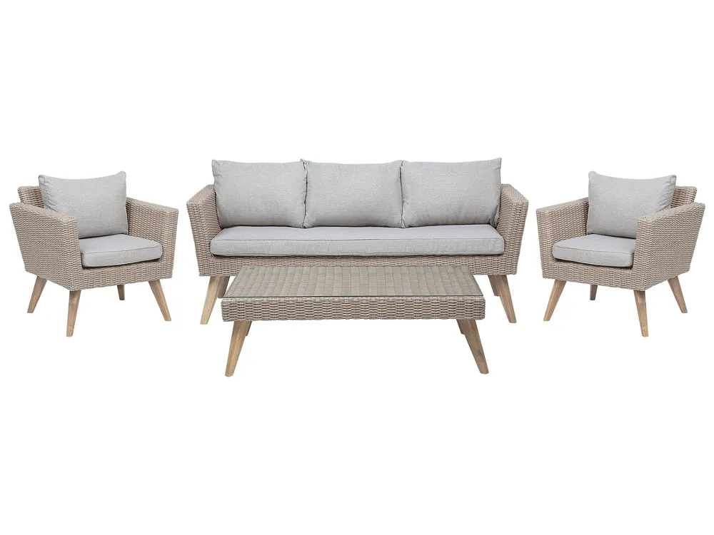 VITTORIA 5-seater garden set with table, synthetic rattan - Image 2