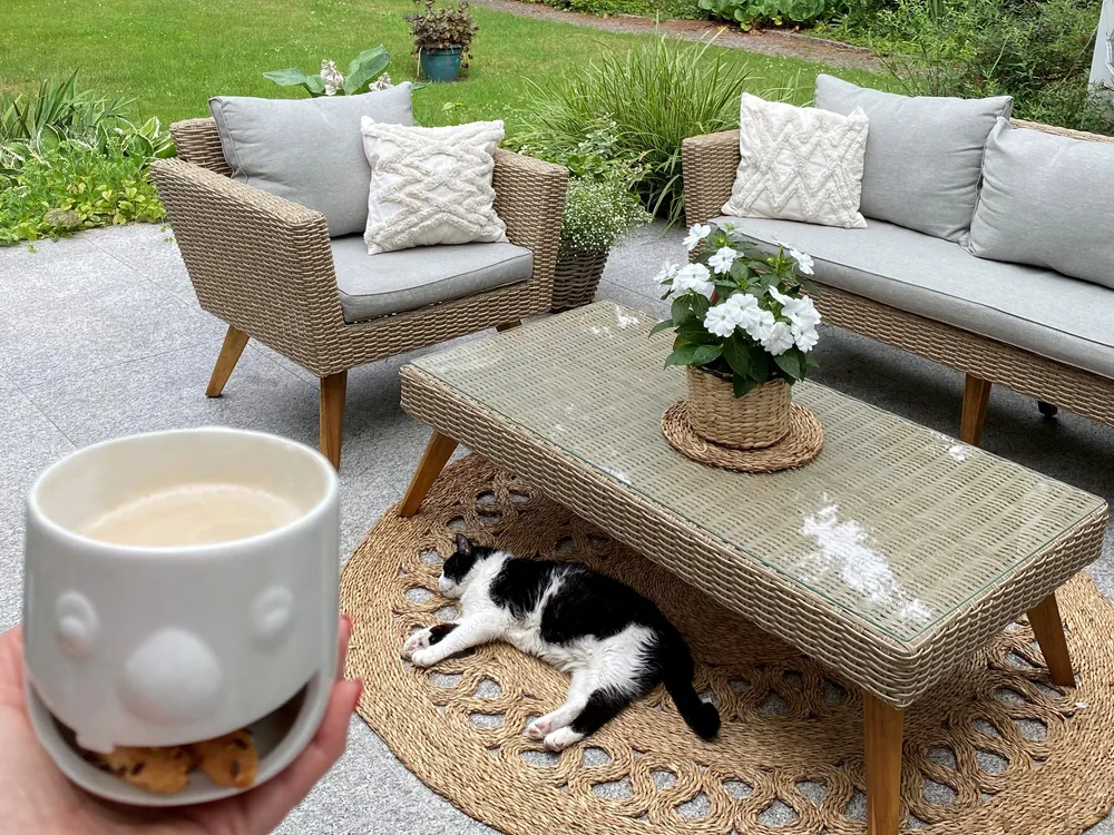 VITTORIA 5-seater garden set with table, synthetic rattan - Image 8