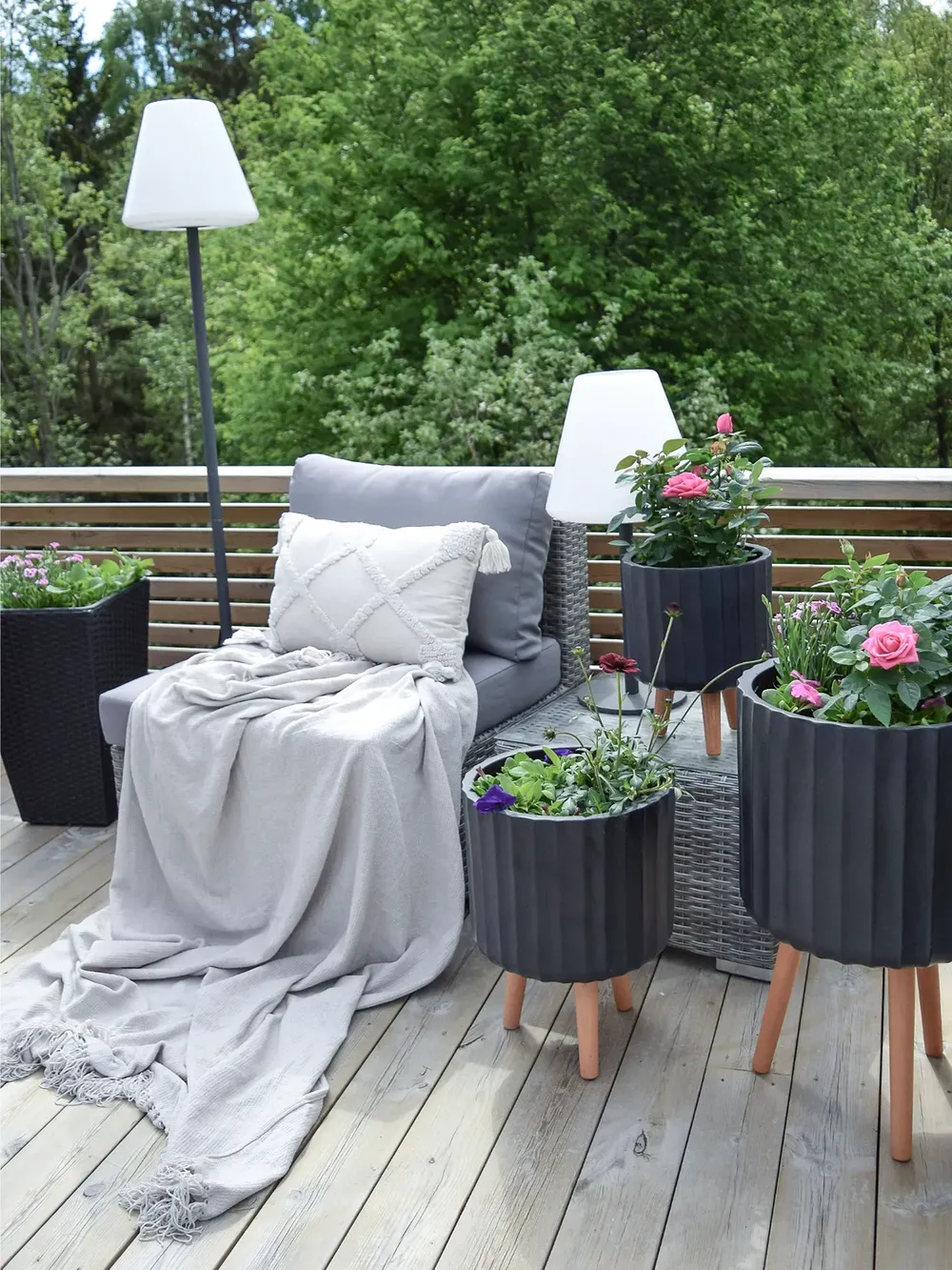 Garden set with XXL 8-seater table, right-hand modular design, synthetic rattan - Image 8