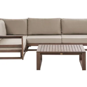 Alternative view of TIMOR 4-seater corner garden set, right-hand modular, certified acacia wood