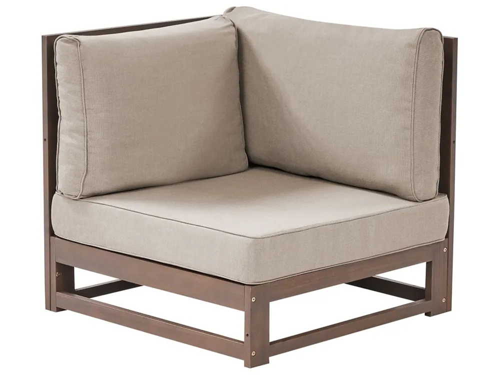 TIMOR 4-seater corner garden set, right-hand modular, certified acacia wood - Image 5