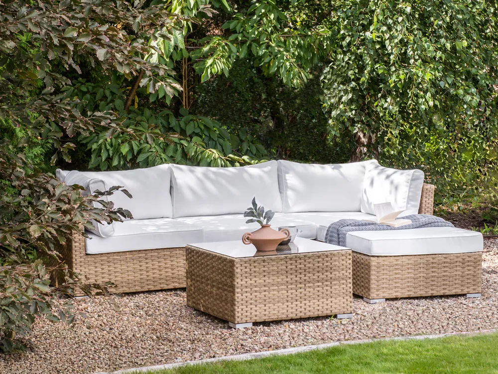 SANO 4-seater modular garden corner set, left-facing, synthetic rattan, - Image 6
