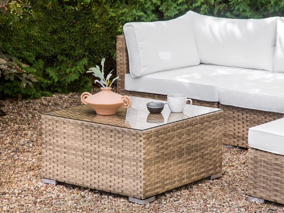 SANO 4-seater modular garden corner set, left-facing, synthetic rattan, - Image 5